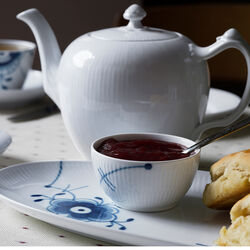 Hvid Riflet tekande 100 cl, Royal Copenhagen