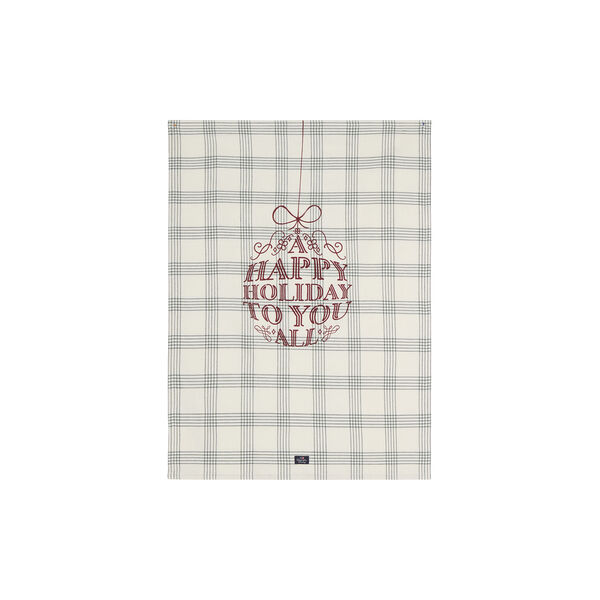 Happy Holiday Kitchen Towel, white/green, Lexington