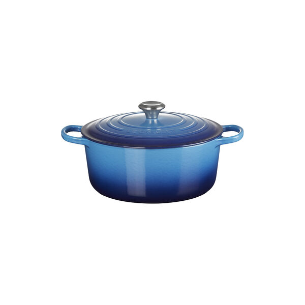 Signature rund st&oslash;bejernsgryde &Oslash; 28 cm, azure blue, Le Creuset