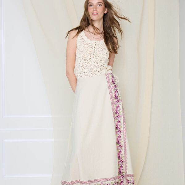 IRALBA Skirt, alba pink flower, Atelier R&ecirc;ve