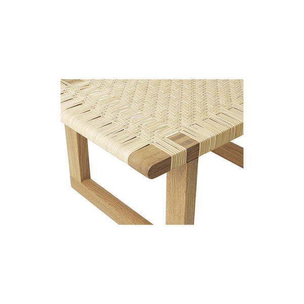 BM0488S Table Bench bord, olieret eg/rattan, Carl Hansen & Søn