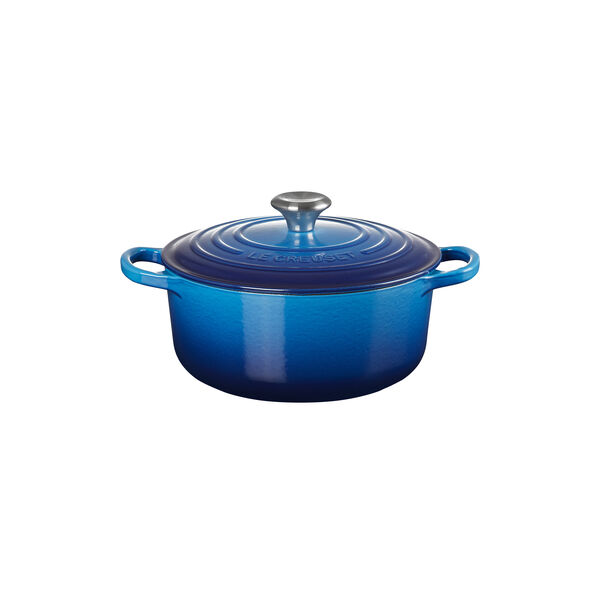 Signature rund gryde &Oslash; 20 cm, azure blue, Le Creuset