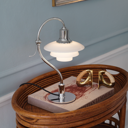 PH 2/2 Question Mark Chrome bordlampe, Louis Poulsen