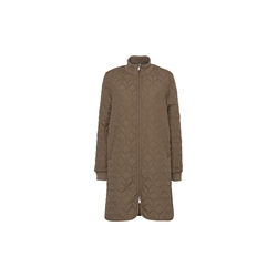 Long Quilt Jacket, mud, Ilse Jacobsen Hornb&aelig;k