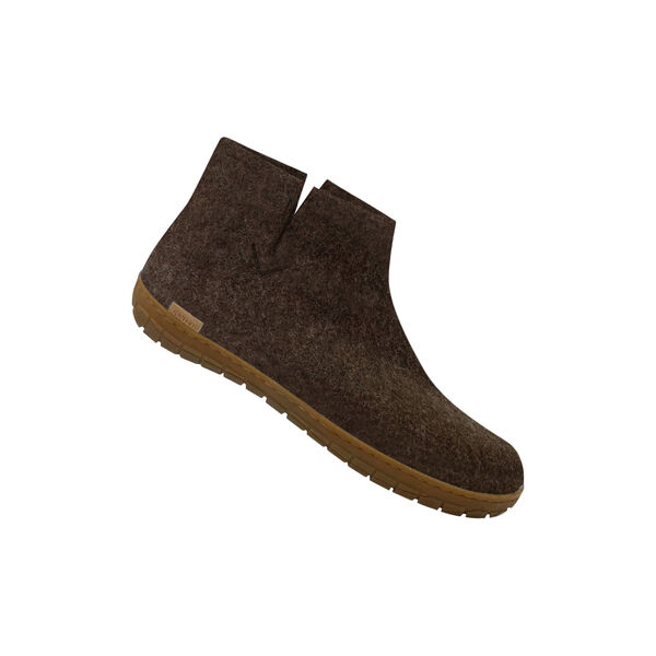 Filtankelstøvle med naturgummisål, naturbrun, Glerups