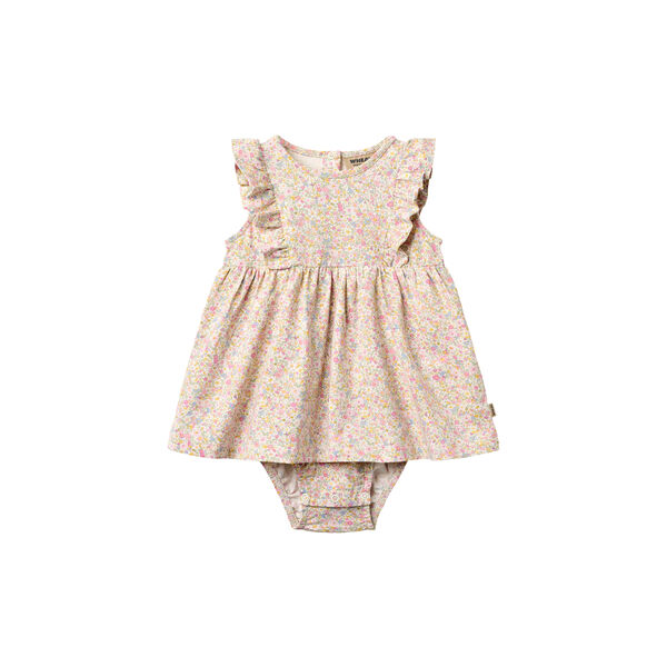 Jersey Dress Suit Vianna, blush flower meadow, Wheat