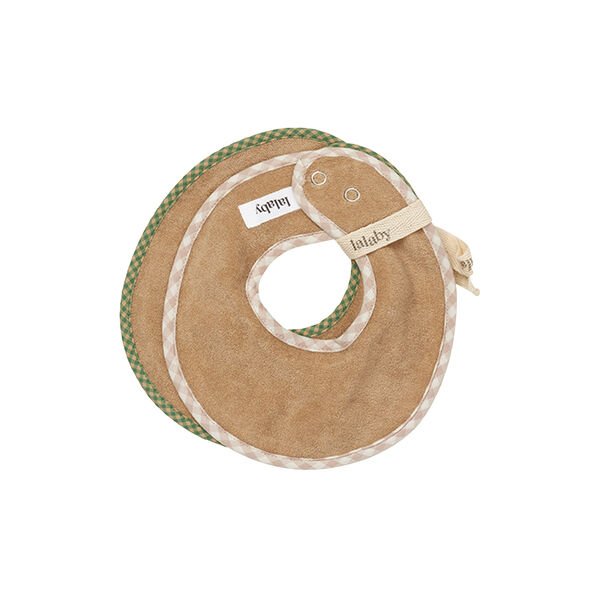 Bibi Bib 2-Pack, green check, Lalaby