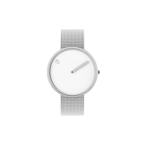 PICTO armbåndsur, white/steel/matt steel, Picto