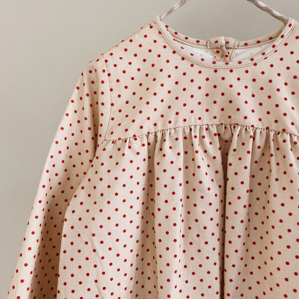 Ines Dress, red dot, Lalaby