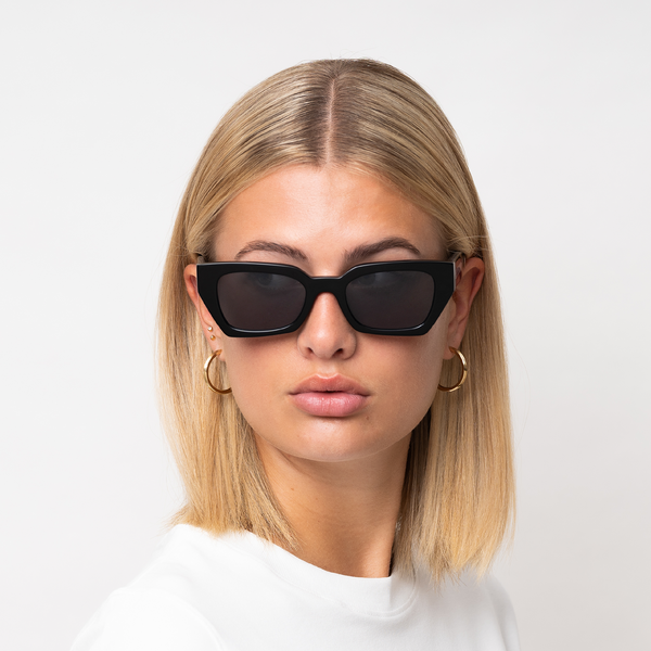 LUNA solbriller, black/transparent, MESSYWEEKEND