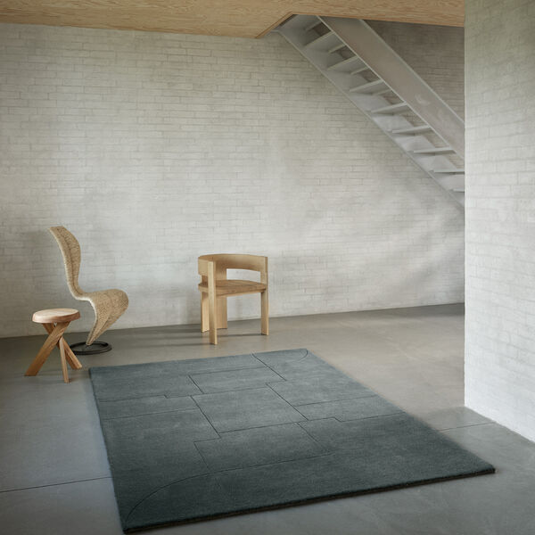 Geometric Maze gulvtæppe, moss, Linie Design