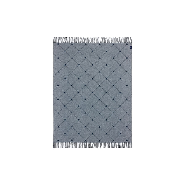 Icons Signature Star Recycled Wool Throw, navy/white, Lexington
