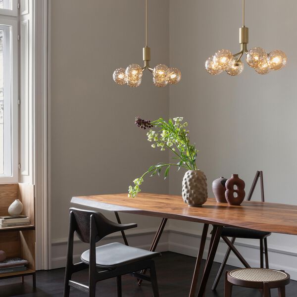 Apiales 6 Pendant, brushed brass/optic gold, Nuura