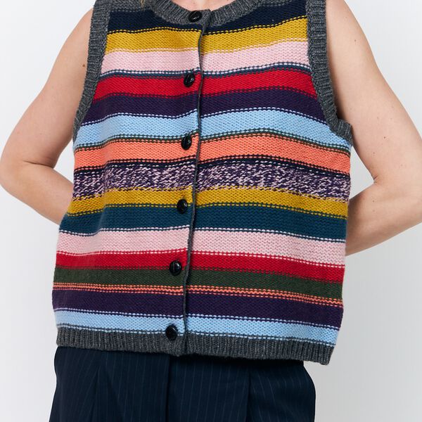 CaitLL Knit Vest SL, multi, Lollys Laundry