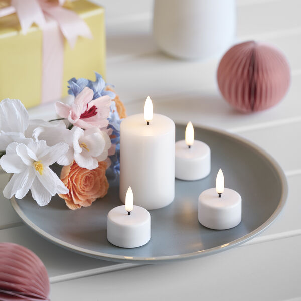 LED Mini Pillar Candle 7.5 cm, nordic white LED Mini Pillar Candle 7.5 cm, nordic white, Uyuni Lighting