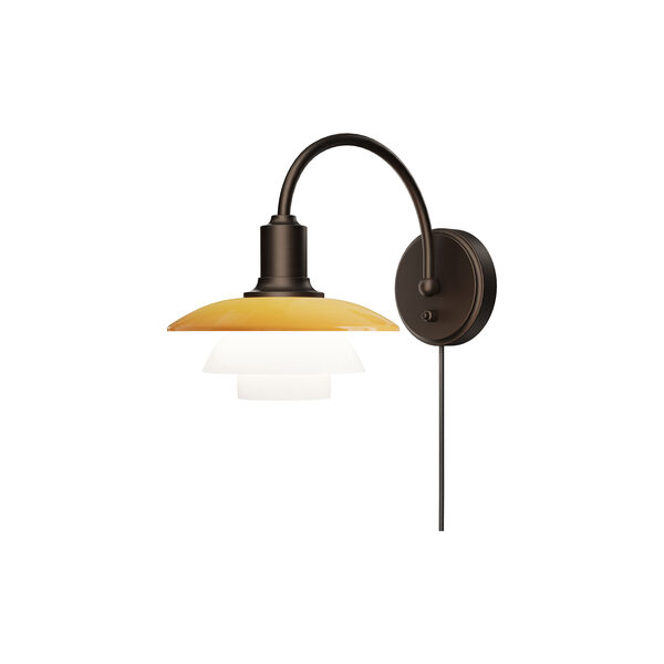PH 2/2 V&aelig;glampe Centenary Edition, amber/opal white, Louis Poulsen