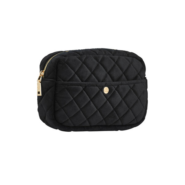 Toilettaske medium, black velvet Toilettaske medium, black velvet, Fan Palm