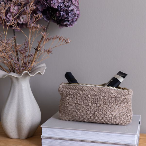 Strikket Clutch Petra, tiger melange, By LOHN