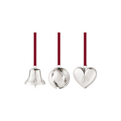 2026 Juleornaments&aelig;t 3 stk., s&oslash;lv, Georg Jensen