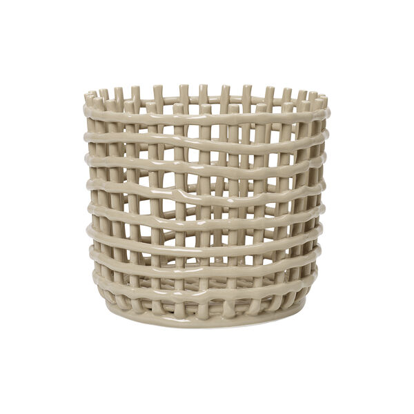 Ceramic Basket Large, cashmere, ferm LIVING