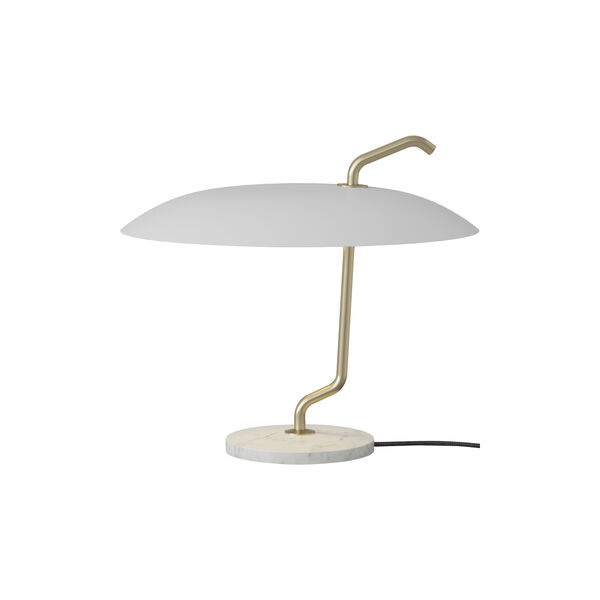 Model 537 Table Lamp, brass/white/white, Astep