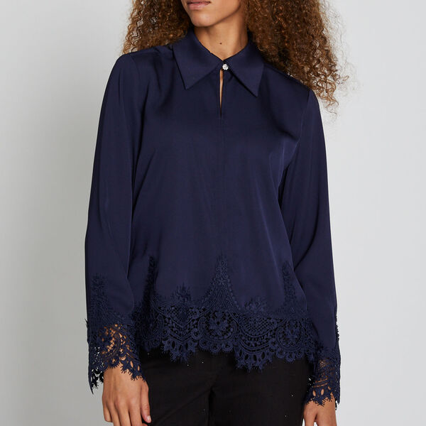 CedarsBBElaina Blouse, navy, Bruuns Bazaar