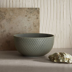 Rhombe Earth Skål, moss Rhombe Earth Skål, moss, Lyngby Porcelæn