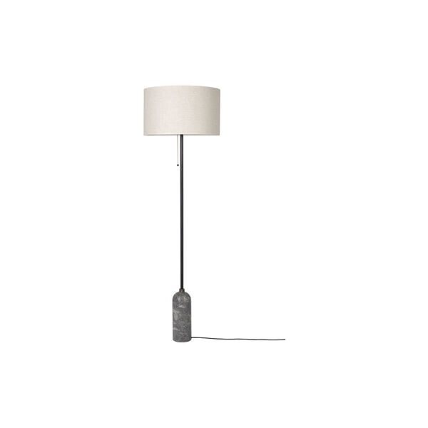 Gravity Floor Lamp, grey marble/canvas, GUBI
