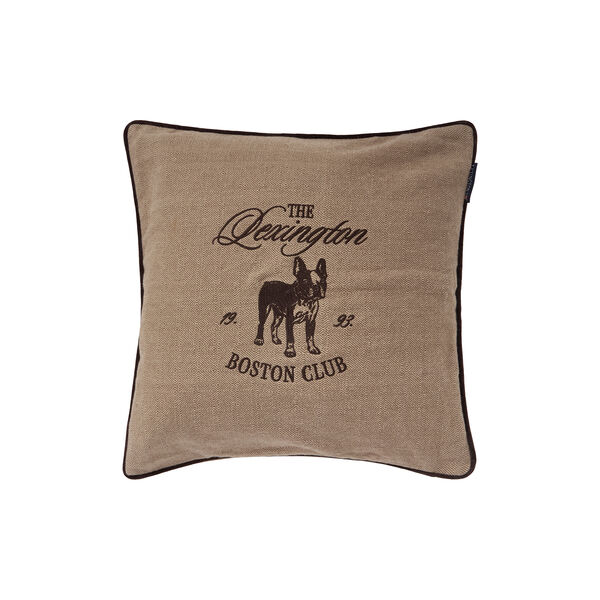Boston Club Pillow Cover | Beige/Brown | Pudebetr&aelig;k, Lexington