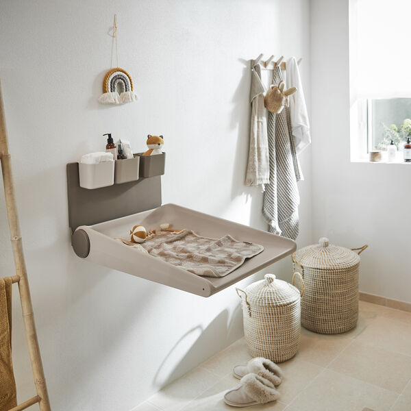 Leander Wally&trade; v&aelig;gh&aelig;ngt puslebord, cappuccino, Leander