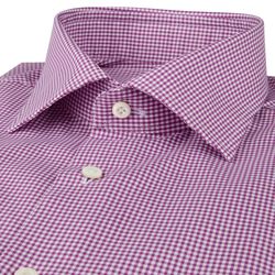 Regular C75 RM cuff, dark pink check, Stenströms