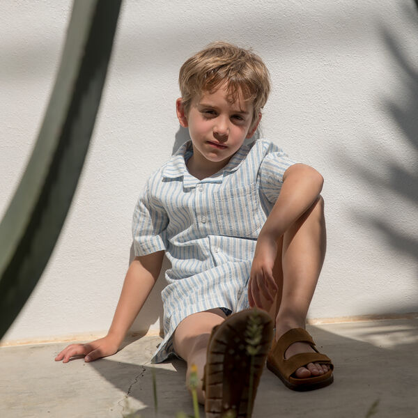 Tage Shirt, surf blue stripe, MarMar Copenhagen