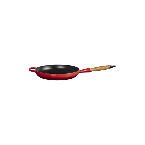 Signature st&oslash;bejern stegepande med tr&aelig;h&aring;ndtag &Oslash; 28 cm, cerise, Le Creuset