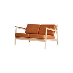 Model 107 2-pers. sofa, cognac, Magnus Olesen Design