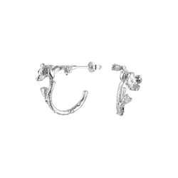 Forglemmigej øreringe sølv, Flora Danica Jewellery