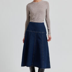 Columbo Denim Skirt, dark blue denim, Second Female