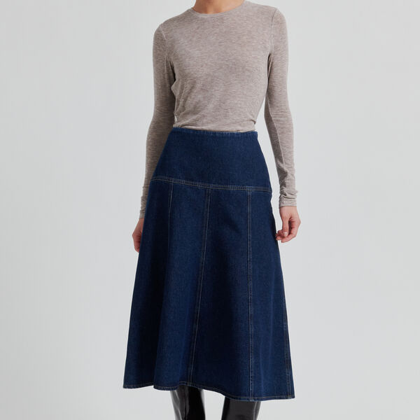 Columbo Denim Skirt, dark blue denim, Second Female