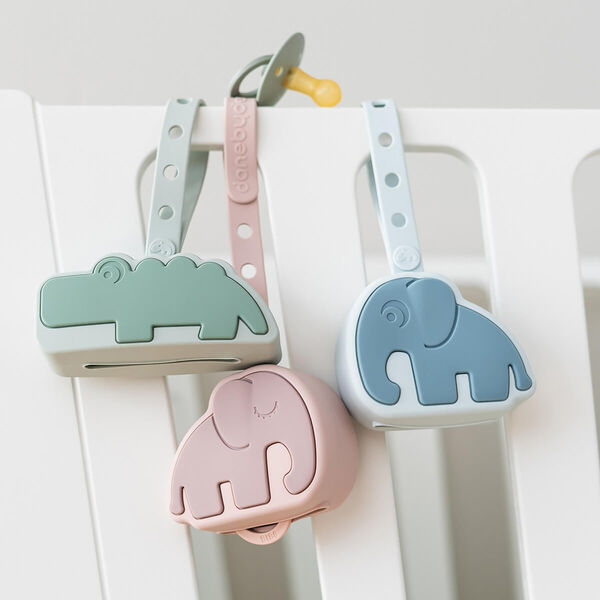 Croco silikone sutteholder, green, Done by Deer