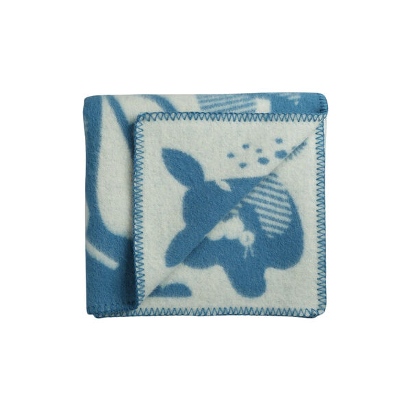 SKOGBUNN Half Size Throw, blue/natural SKOGBUNN Half Size Throw, blue/natural, Røros Tweed
