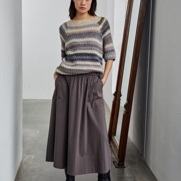 Vilma Skirt, brown, LA RŌUGE