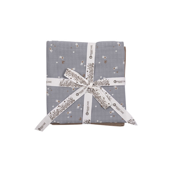 STARS stofble 2-pak, jasmin blue/balsam cream/walnut, Müsli by Green Cotton