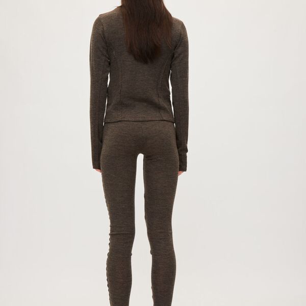 Merino Wool Leggings Haze, dark brown melange, Rethinkit