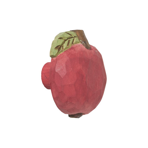 Apple Hand-carved Hook | Poppy Red | B&oslash;rneknage, Ferm Living