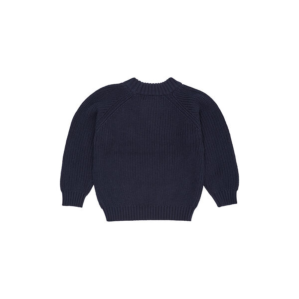 Knitted Classic Rib Blouse, navy, Copenhagen Colors Organics