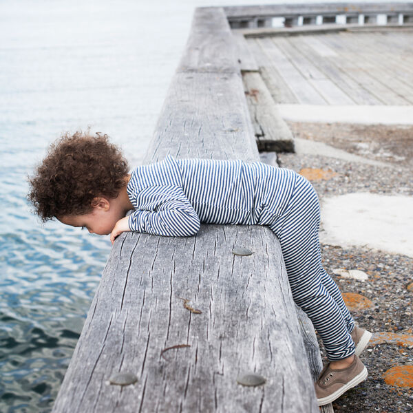 Slim Tee Stripe, navy/offwhite, Serendipity