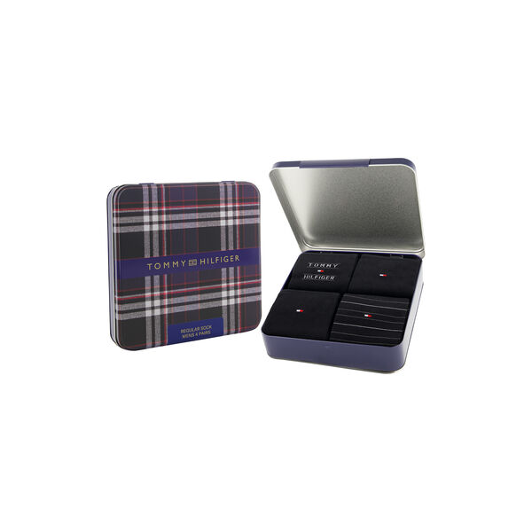 Tommy Hilfiger Men Sock 4P Giftbox | Black | Str&oslash;mpe, Tommy Hilfiger