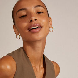 EBNA maxi krystal hoops, guldbelagt, Pilgrim