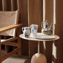 Hvid Riflet aflangt fad 37 cm, Royal Copenhagen