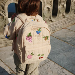 Juno Quilted Sequin Backpack Midi, frappé, Konges Sløjd