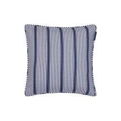Icons Classic Striped Organic Cotton Twill Pillow Cover, white/navy, Lexington